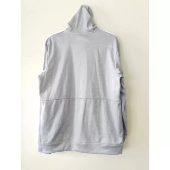 Adidas Climawarm Fleece Track Jacket Hoodie Gray White | Men's Medium - Picture 3 of 6